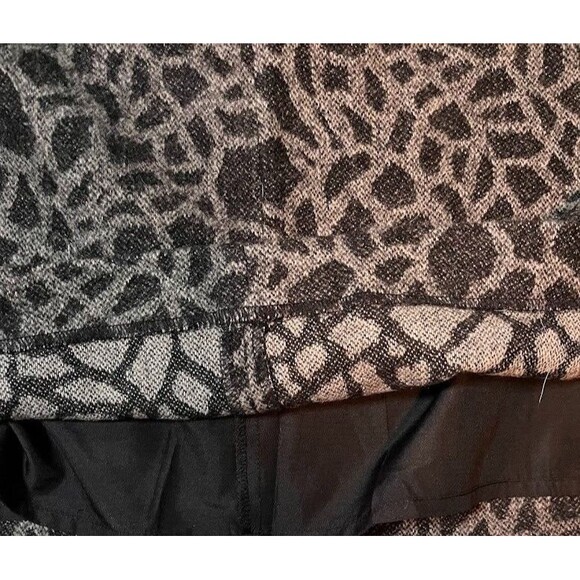 Peter Nygard Skirt 10 Wool Blend Pencil Snakeskin Print Black Gray Corpcore Chic - Picture 2 of 6